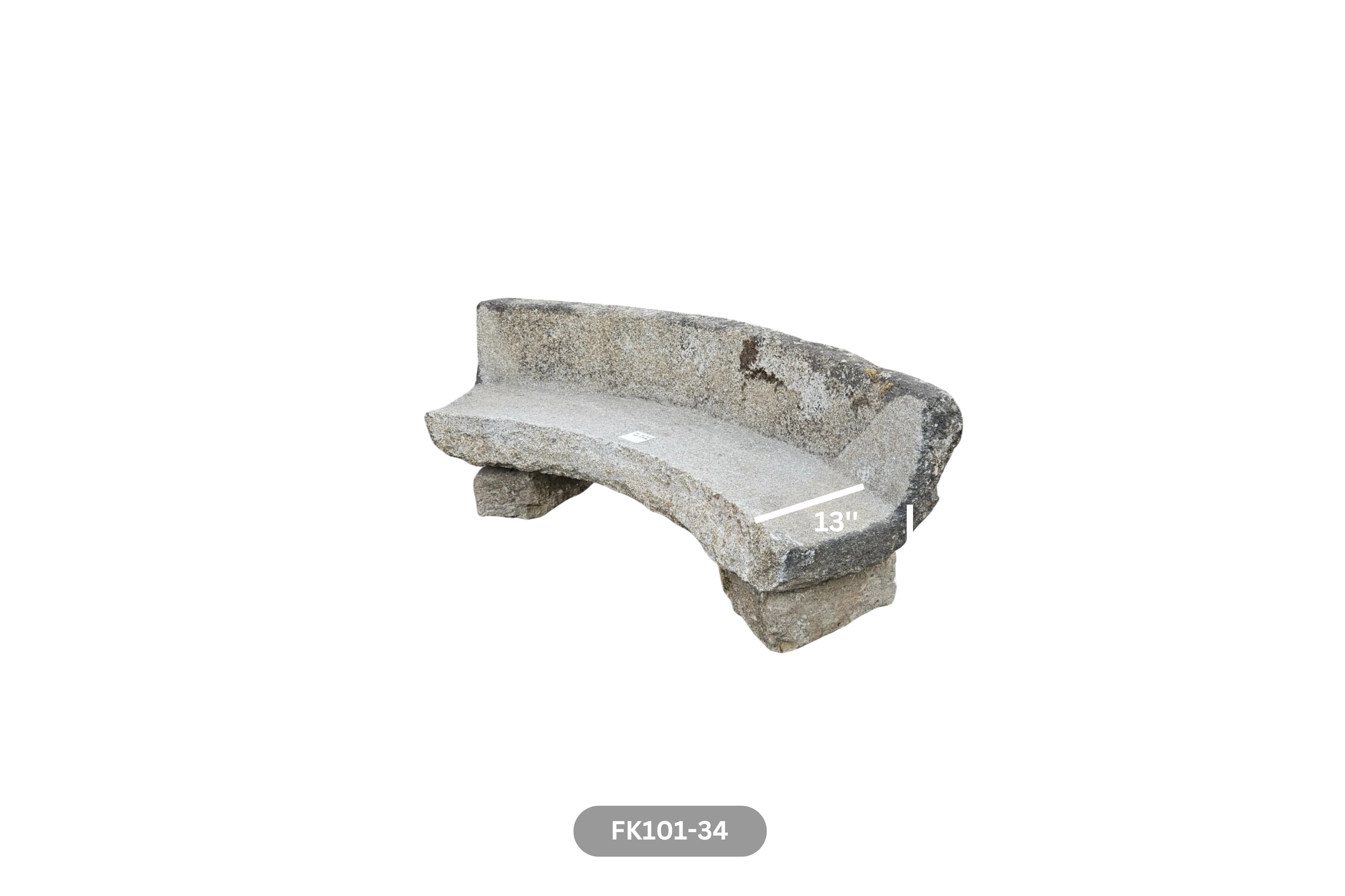 French Antique Granite Stone Mill used as Bench - Image 4